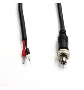 dc5.5*2.1mm male with screw to Tube type terminal cable 